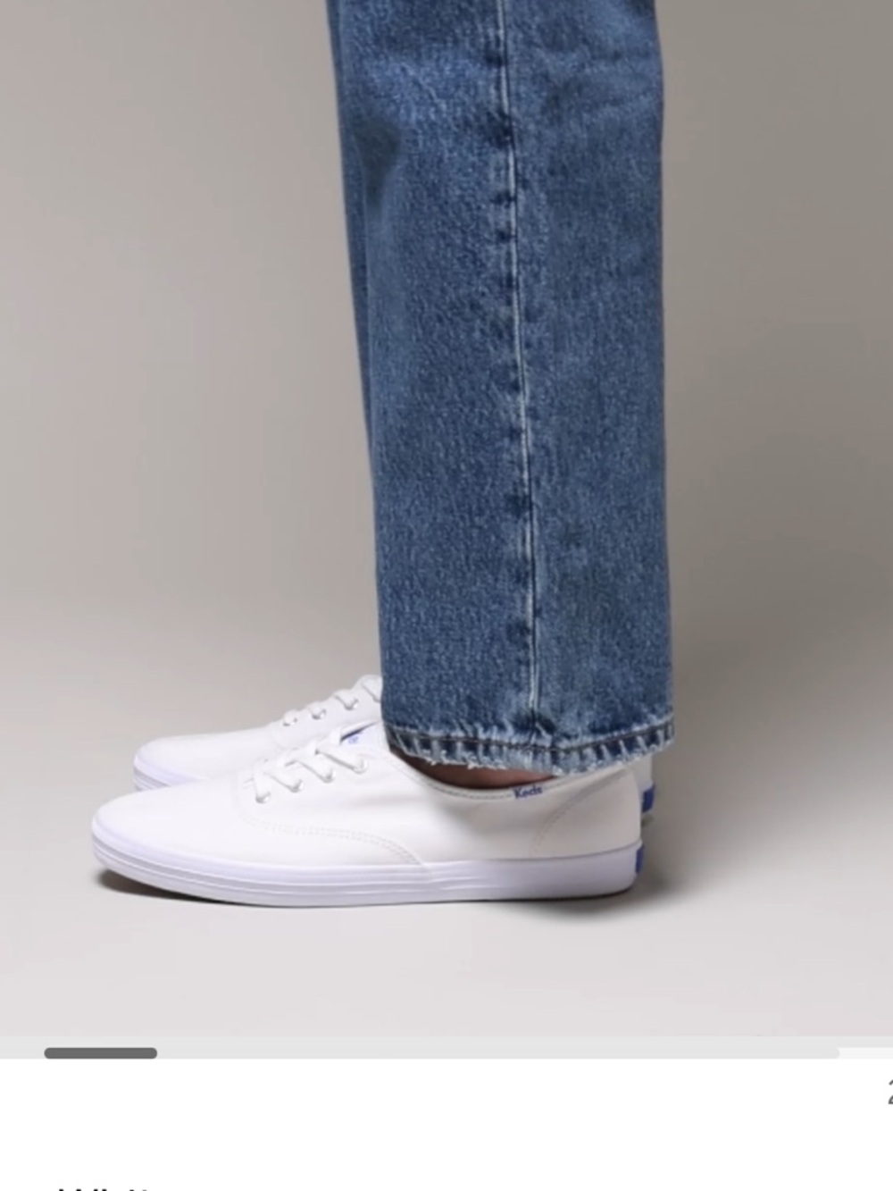 Keds White Canvas Low-Top Sneakers 6.5 wide - Picture 2 of 6